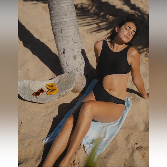 Tan Through One Piece Swimsuit - Picture 7 of 9